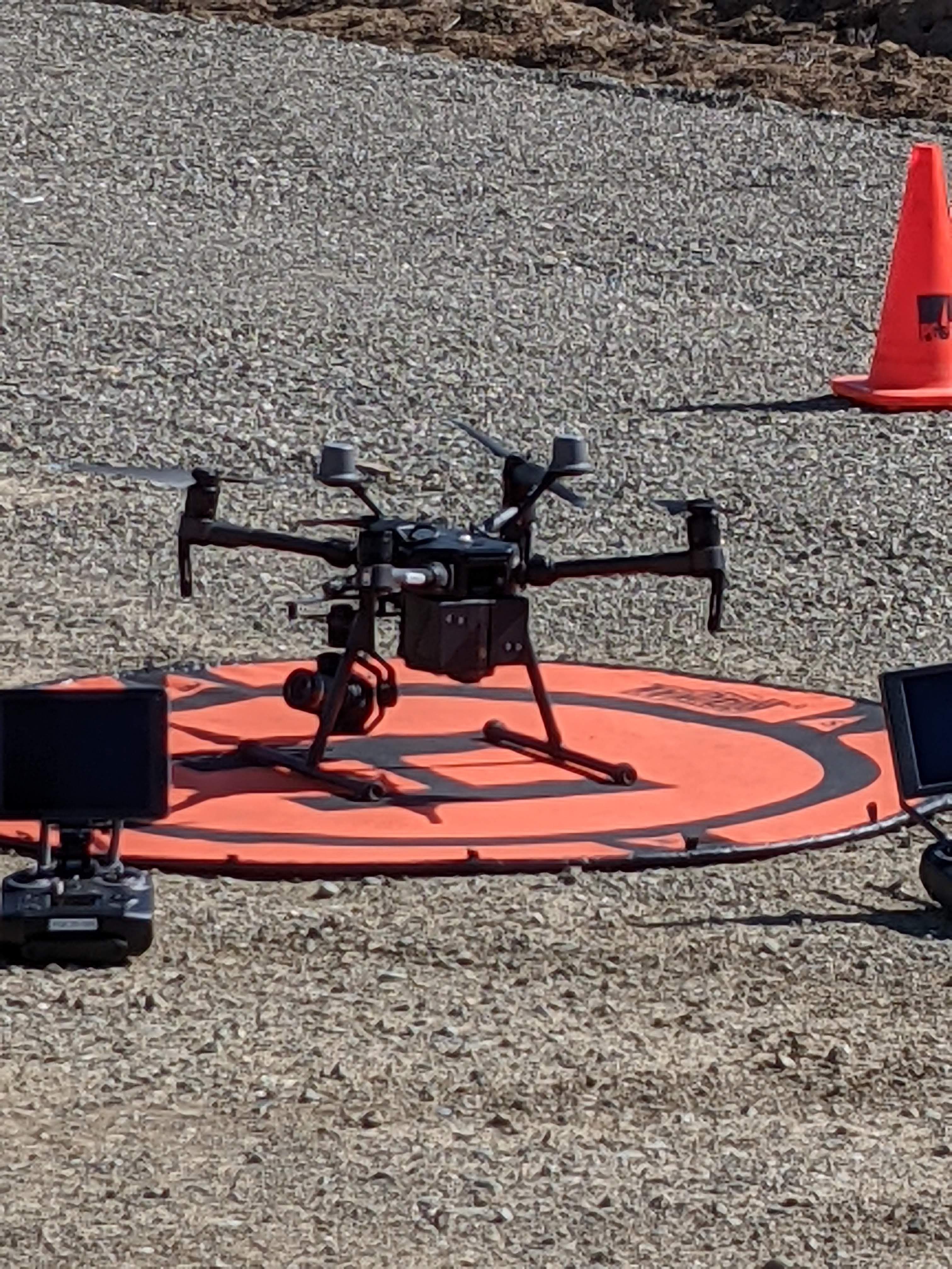 A test drone used during radar classification and tuning work